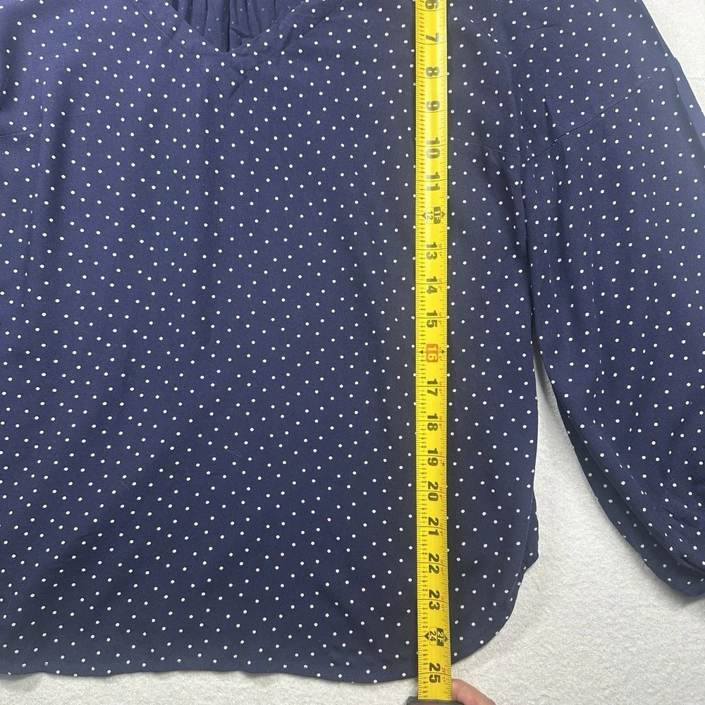 Maeve by Anthropologie Polka Dot Blouse Size S  Button Front Classic Style - Picture 9 of 11